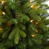 3.5’ Washington Fir Artificial Christmas Tree with 50 Clear Lights in Tower Planter-Christmas Tree-Parc Decor