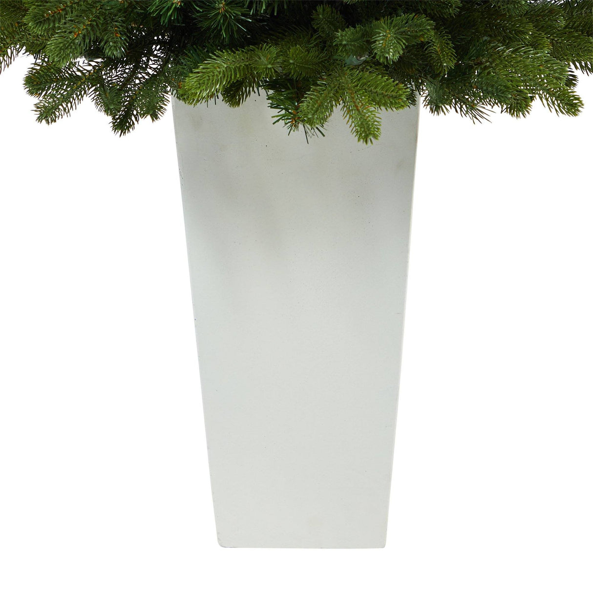 3.5’ Washington Fir Artificial Christmas Tree with 50 Clear Lights in Tower Planter-Christmas Tree-Parc Decor
