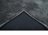 3x5, 4x6 and 5x7 Hand Woven Shag Charcoal Art Silk Soft Viscose Area Rug-Area Rug-Parc Decor