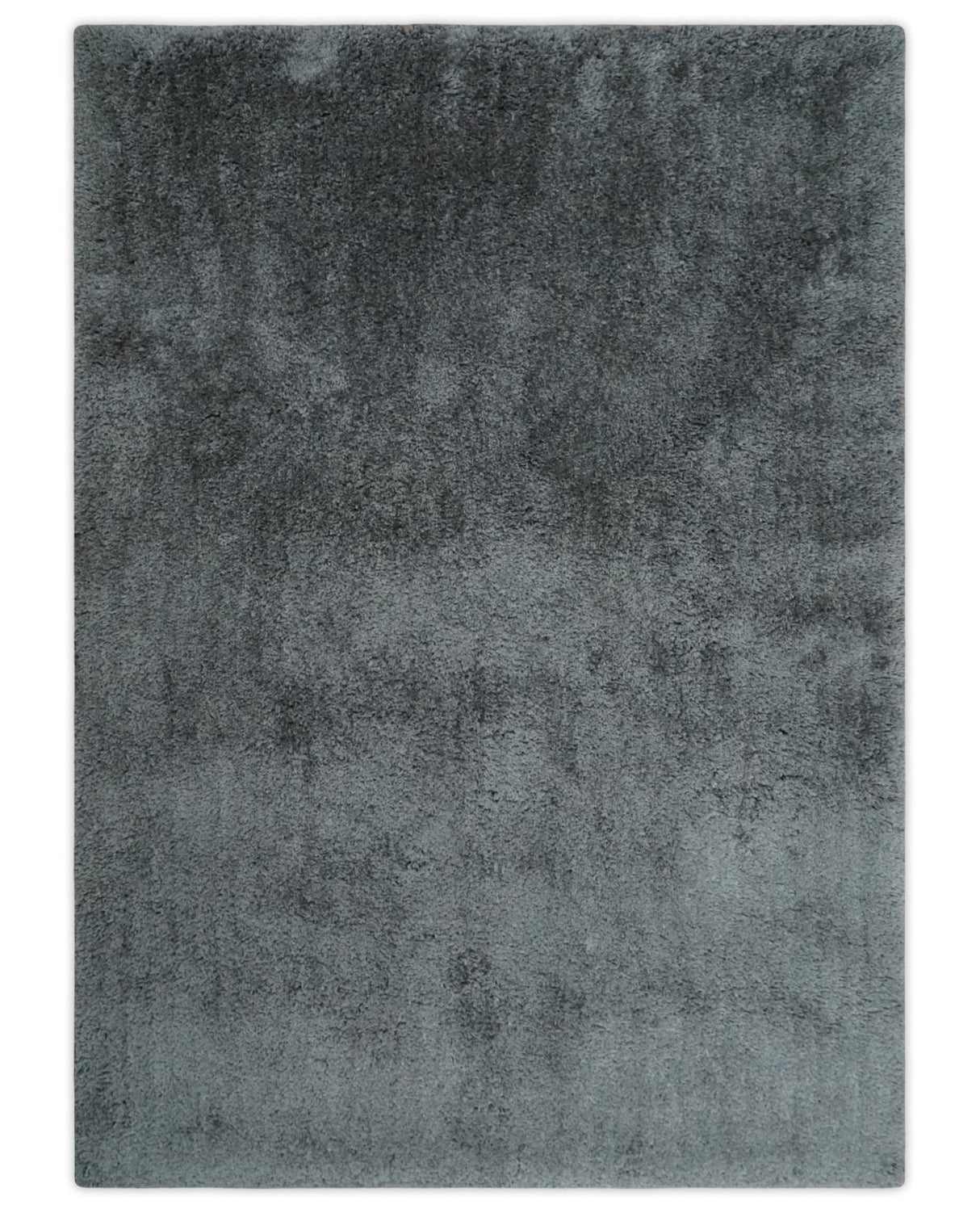 3x5, 4x6 and 5x7 Hand Woven Shag Charcoal Art Silk Soft Viscose Area Rug-Area Rug-Parc Decor
