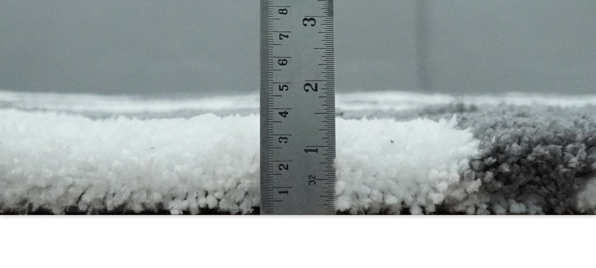 3x5, 4x6 and 5x7 Hand Woven Shag Ivory and Gray Geometrical Pattern Art Silk Soft Viscose Area Rug-Area Rug-Parc Decor