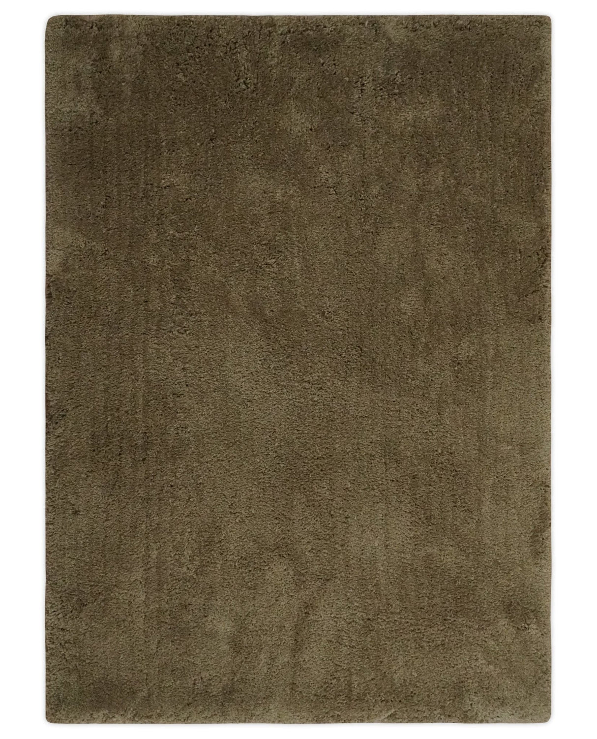 3x5, 4X6 and 5x7 Hand Woven Shag Olive Art Silk Soft Viscose Area Rug-Area Rug-Parc Decor