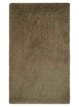 3x5, 4X6 and 5x7 Hand Woven Shag Olive Art Silk Soft Viscose Area Rug-Area Rug-Parc Decor