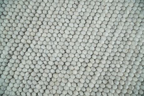 3x5, 5x8, 6x9, 8x10 and 9x12 Solid Silver Wool Blend Felted Chunky Hand Woven Area Rug