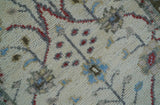 3x5 Hand knotted Beige And Blue Traditional Design Wool Area Rug