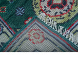 3x5 Hand knotted Traditional Khotan Design Teal Wool Area Rug