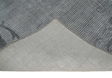 3x5 Hand Woven Silver and Gray Modern Floral Art Silk Rug