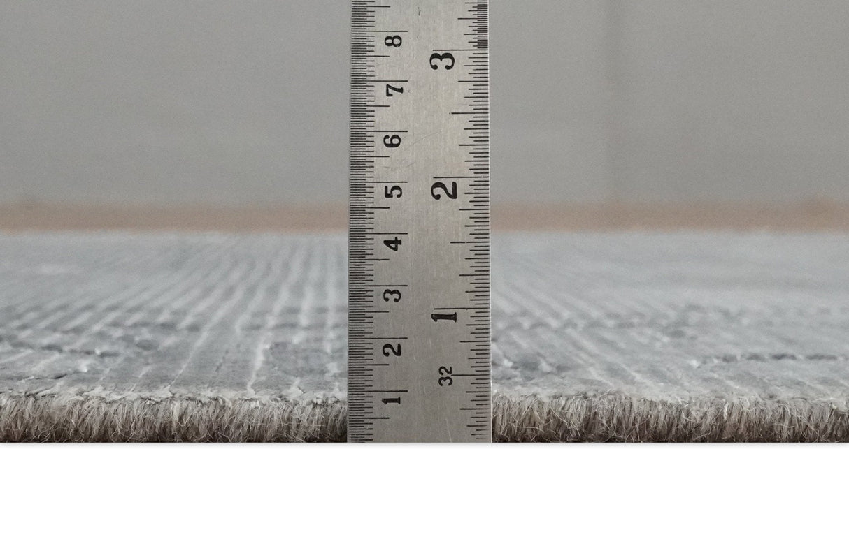 3x5 Hand Woven Silver and Gray Modern Floral Art Silk Rug