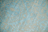 3x8 Fine Hand Knotted Camel and Blue Traditional Persian Style Antique Wool and Silk Rug