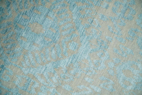 3x8 Fine Hand Knotted Camel and Blue Traditional Persian Style Antique Wool and Silk Rug