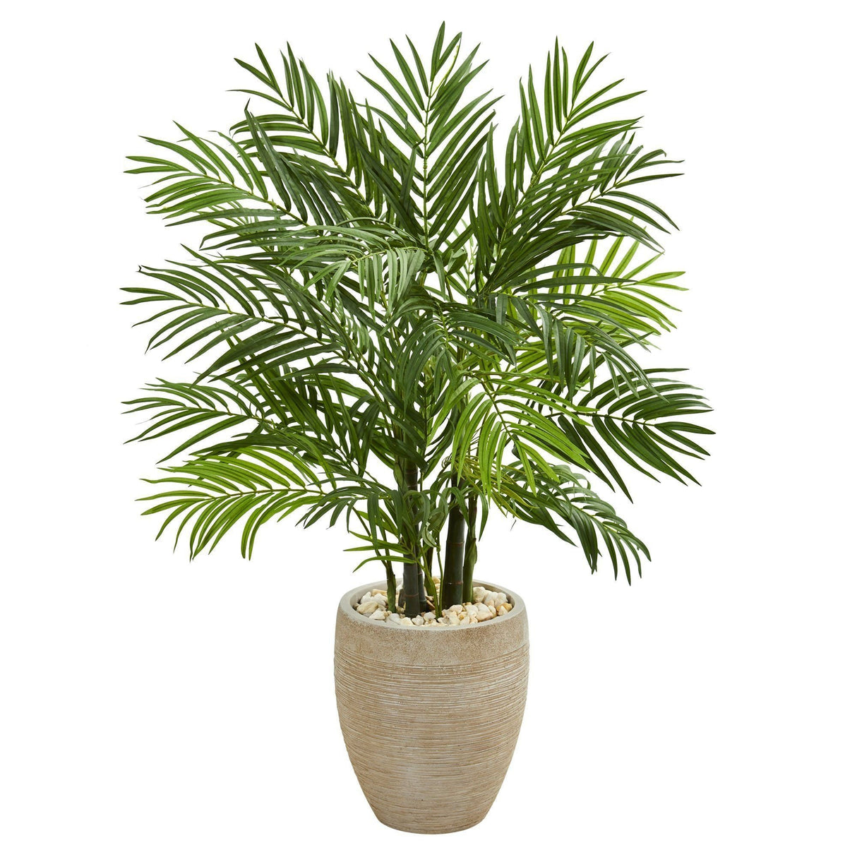 4’ Areca Palm Artificial Tree in Sand Colored Planter-Parc Decor