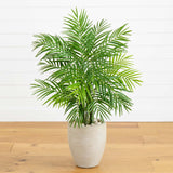 4’ Areca Palm Artificial Tree in Sand Colored Planter-Parc Decor