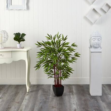 4’ Bamboo Silk Tree w/Planter-Parc Decor