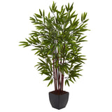 4’ Bamboo Silk Tree w/Planter-Parc Decor