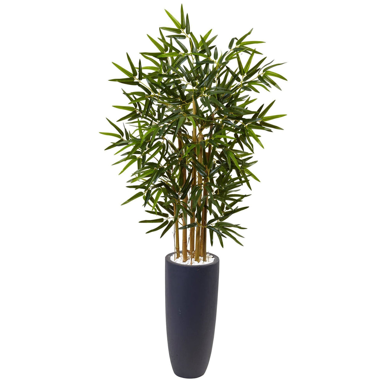 4’ Bamboo Tree in Gray Cylinder Planter-Parc Decor