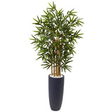 4’ Bamboo Tree in Gray Cylinder Planter-Parc Decor