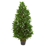 4’ Bay Leaf Artificial Topiary Tree UV Resistant (Indoor/Outdoor)-Parc Decor