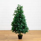 4’ Bay Leaf Artificial Topiary Tree UV Resistant (Indoor/Outdoor)-Parc Decor
