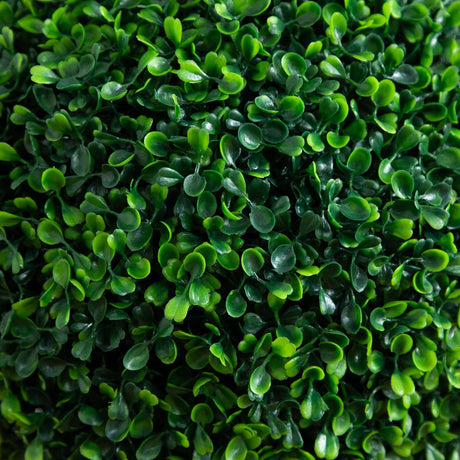 4’ Boxwood Double Ball Artificial Topiary Tree with Woven Trunk UV Resistant (Indoor/Outdoor)-Parc Decor