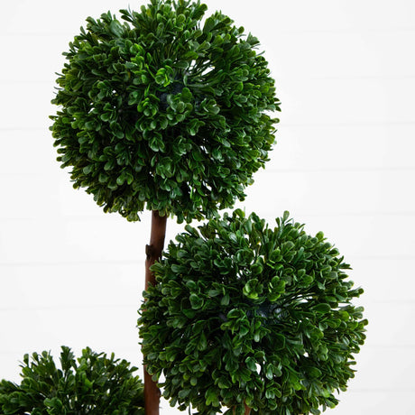 4’ Boxwood Five Ball Topiary UV Resistant (Indoor/Outdoor)-Parc Decor
