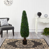 4’ Boxwood Topiary Artificial Tree UV Resistant (Indoor/Outdoor)-Parc Decor