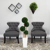 4’ Boxwood Topiary Artificial Tree in Planter (Indoor/Outdoor)-Parc Decor