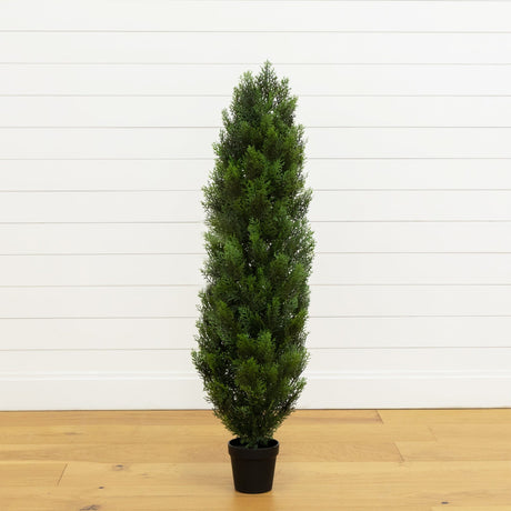 4' Cedar Tree Silk Tree (Indoor/Outdoor)-Parc Decor