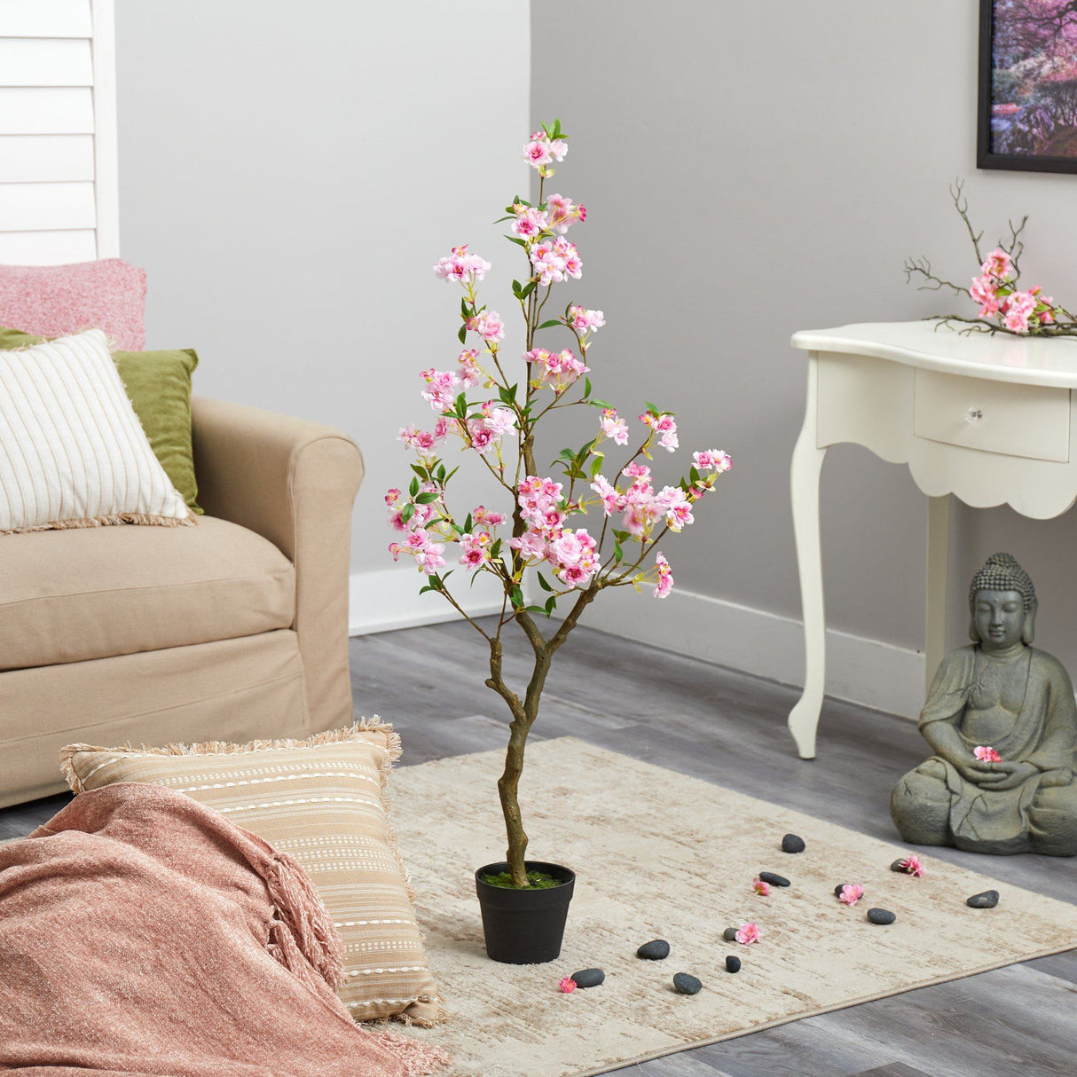 4’ Cherry Blossom Artificial Plant-Parc Decor