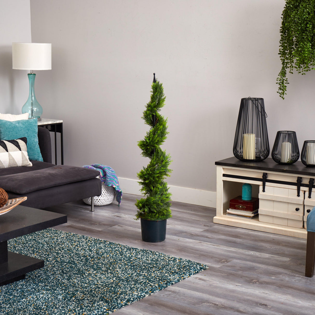 4' Cypress Spirial Silk Tree-Parc Decor