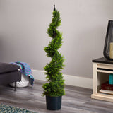 4' Cypress Spirial Silk Tree-Parc Decor
