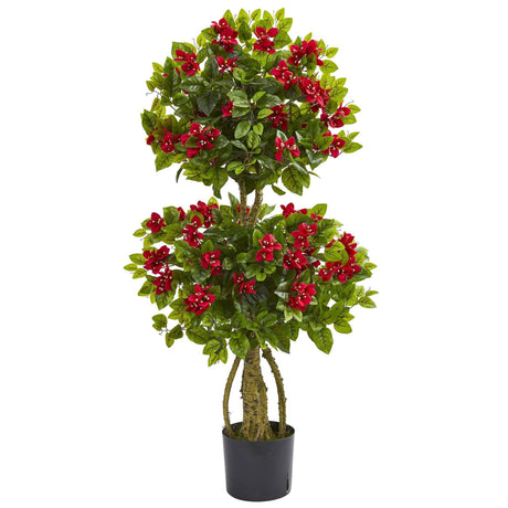 4’ Double Bougainvillea Artificial Topiary Tree-Parc Decor