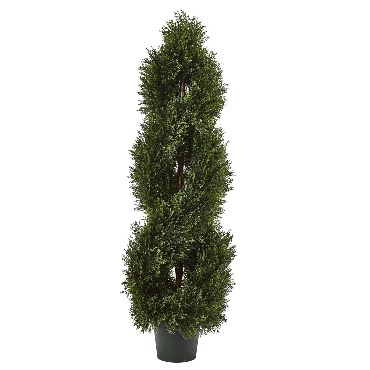 4’ Double Pond Cypress Spiral Topiary UV Resistant (Indoor/Outdoor)-Parc Decor