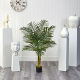 4’ Double Stalk Golden Cane Artificial Palm Tree-Parc Decor