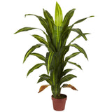 4' Dracaena Silk Plant (Real Touch)-Parc Decor