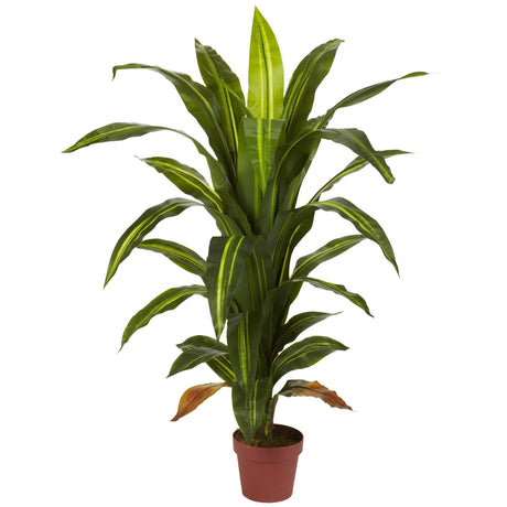 4' Dracaena Silk Plant (Real Touch)-Parc Decor