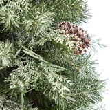 4’ English Pine Tree with 100 Warm White LED Lights and 413 Bendable Branches in Decorative Urn-Parc Decor
