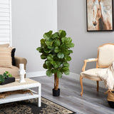 4’ Fiddle Leaf Fig Artificial Tree-Parc Decor