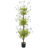 4' Lavender Topiary Silk Tree-Parc Decor