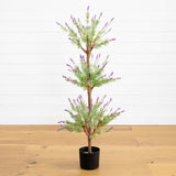 4' Lavender Topiary Silk Tree-Parc Decor