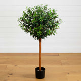 4’ Olive Topiary Silk Tree-Parc Decor