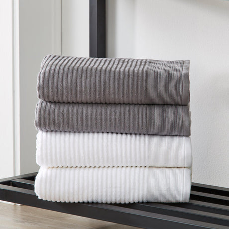 4 Pack Ribbed Hand Towels – Rori Collection-Parc Decor