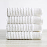 4 Pack Ribbed Hand Towels - Rori Collection-Parc Decor