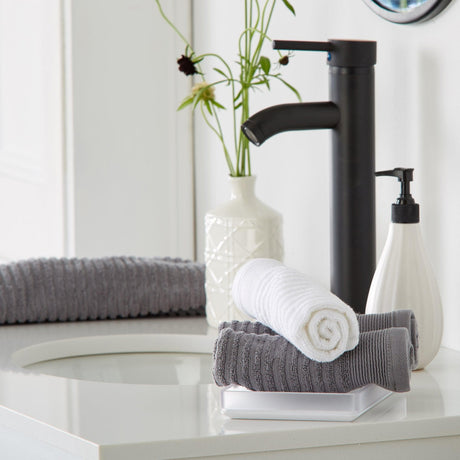 4 Pack Ribbed Hand Towels – Rori Collection-Parc Decor