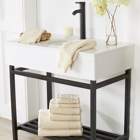 4 Pack Ribbed Hand Towels – Rori Collection-Parc Decor