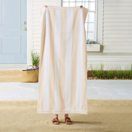 4 Pack Striped Cabana Beach Towel – Edgartown Collection-Parc Decor
