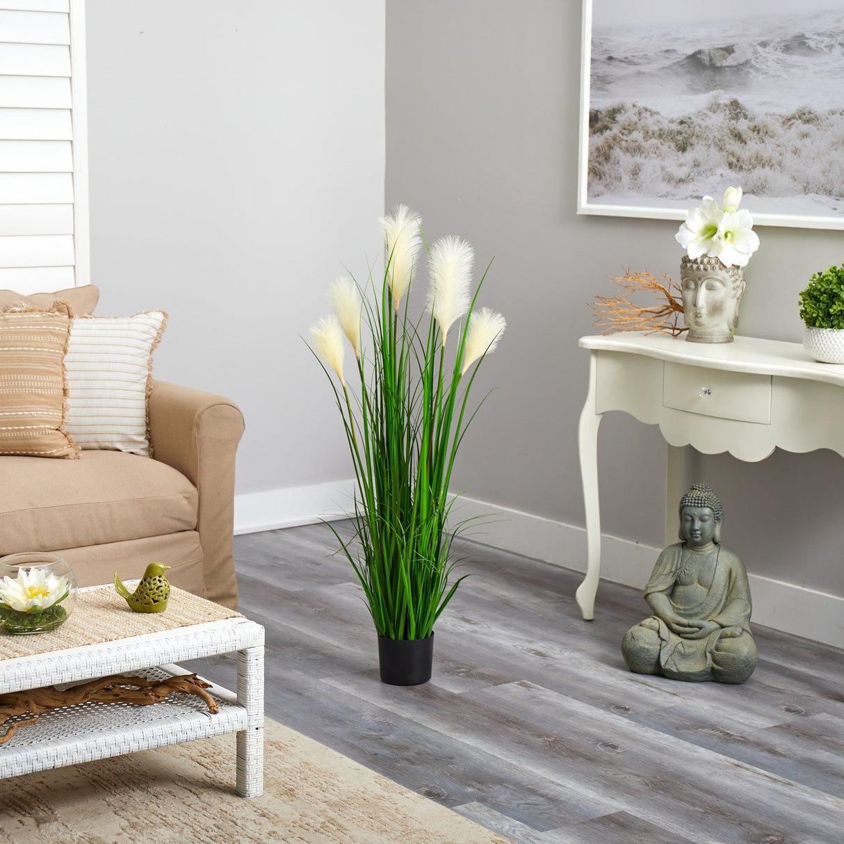 4’ Plum Grass Artificial Plant-Parc Decor