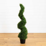4' Rosemary Spiral Silk Tree (Indoor/Outdoor)-Parc Decor