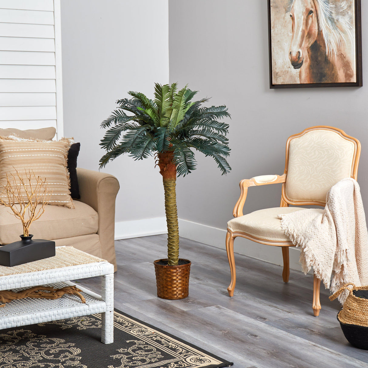 4' Sago Silk Palm Tree-Parc Decor