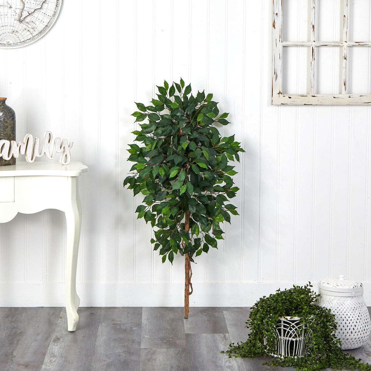 4’ Single Ficus Artificial Tree (No Pot)-Parc Decor