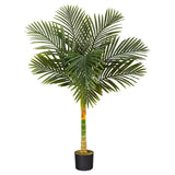 4’ Single Stalk Golden Cane Artificial Palm Tree-Parc Decor